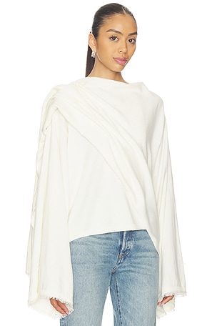 WeWoreWhat x Premium Cashmere Wrap Sweater in Ivory