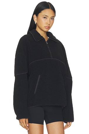 WeWoreWhat Fleece Quarter Zip in Black