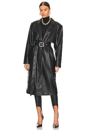 Faux Leather Trench WeWoreWhat