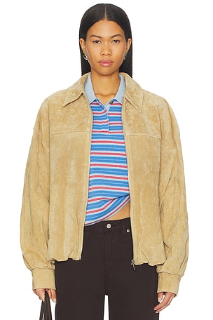 x Premium Suede Bomber Jacket WeWoreWhat