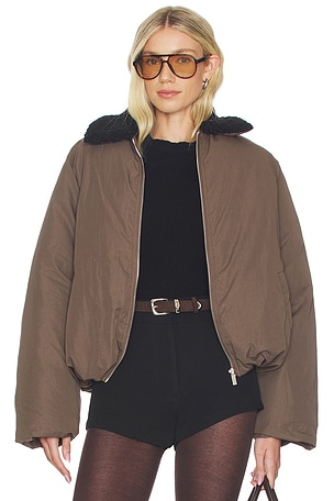 Faux Fur Collar Balloon Jacket WeWoreWhat