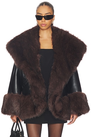 x REVOLVE Cocoon Faux Fur Jacket WeWoreWhat