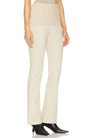 WeWoreWhat Cable Rolled Pant in Ivory