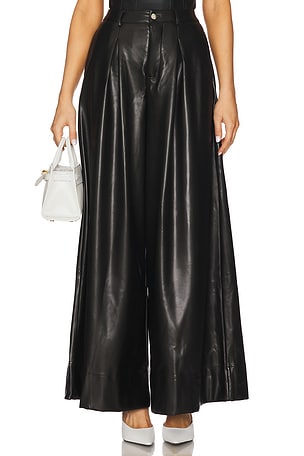 Faux Leather Extreme Wide Leg Pant WeWoreWhat