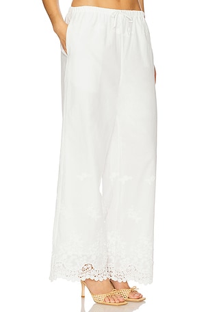 WeWoreWhat Tie Waist Pant in Ivory