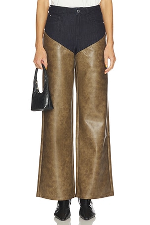 High Rise Straight Leg Two Toned WeWoreWhat