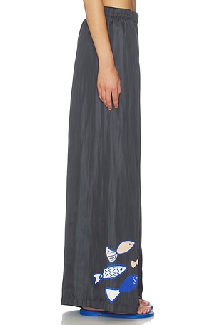 Weworewhat pantalón pull on adjustable en color Carbón