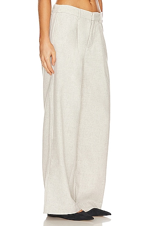 WeWoreWhat Low Rise Wool Trousers in Grey