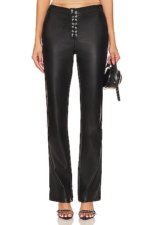 Faux Leather Lace Front Pant WeWoreWhat