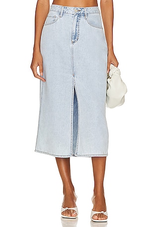 Denim Midiskirt WeWoreWhat
