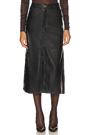 Faux Leather Midi SkirtWeWoreWhat$25 (FINAL SALE)