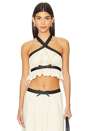 TOP HALTER CRISS CROSS WeWoreWhat