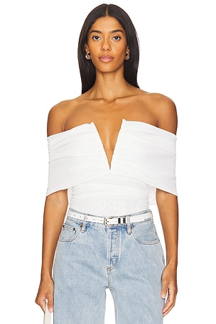 Ruched Off Shoulder Bodysuit WeWoreWhat