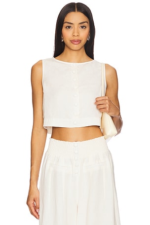 Boxy Linen Boatneck Top WeWoreWhat