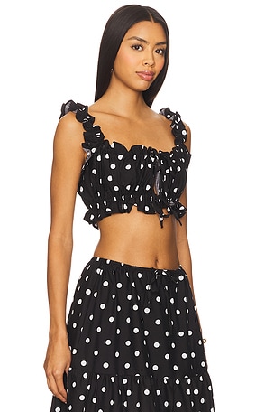 WeWoreWhat x REVOLVE Double Tie Top in Black