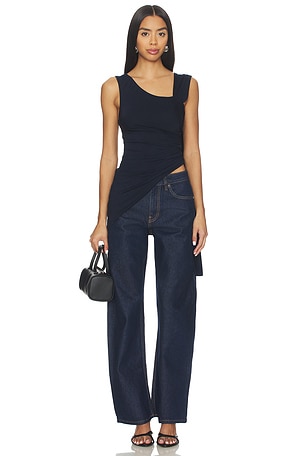 One Shoulder Draped Top WeWoreWhat