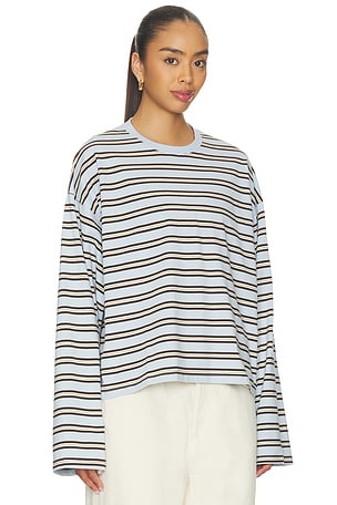 WeWoreWhat Boxy Oversized Crew Neck in Blue
