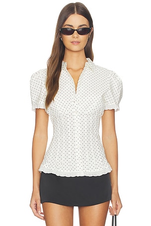 Cinched Button Up Top WeWoreWhat