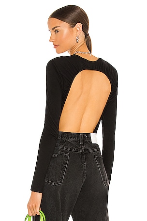 WeWoreWhat Open Back Bodysuit in Black | REVOLVE