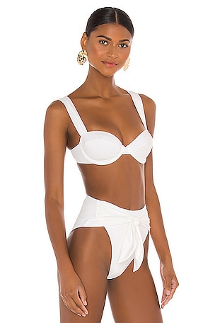 WeWoreWhat Claudia Bikini Top in White