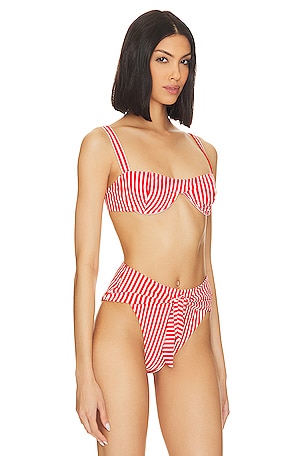 WeWoreWhat Sorrento Bikini Top in Red