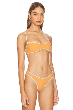 WeWoreWhat Sport Bikini Top in Coral