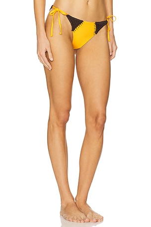 WeWoreWhat Crochet Combo Bikini Bottom in Orange