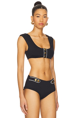 WeWoreWhat Off Shoulder Bikini Top in Black