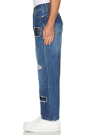 Patched Denim Pants XLARGE