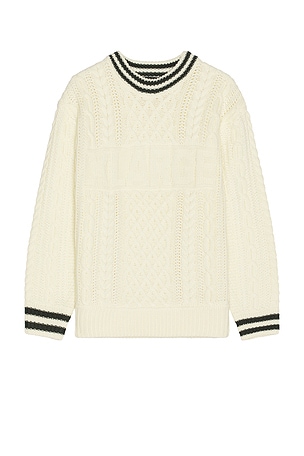 Cable Crewneck Knit Sweater XLARGE