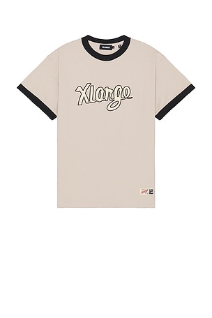 Retro Script Logo Ringer Tee XLARGE