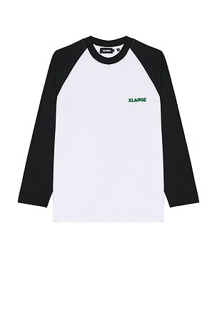 XLARGE Slanted OG Raglan Long Sleeve Tee in Black