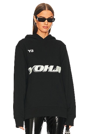 Y-3 U GFX HOODIE in Black | REVOLVE