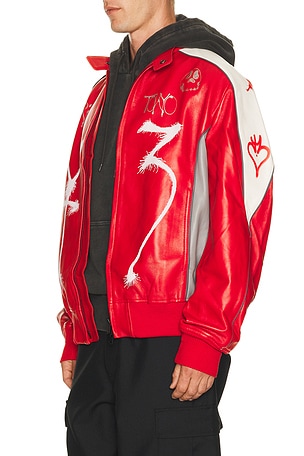 Y-3 chaqueta gfx en color rojo