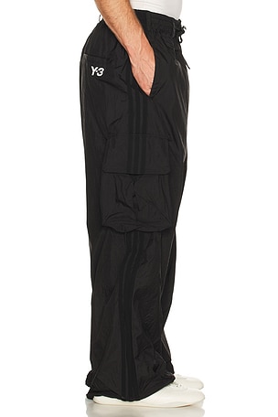 Y-3 Nylon 3s Cargo Track Pant in Black