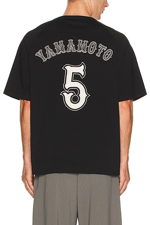 Y-3 EL5 GFX Tee in Black. Size S. Also