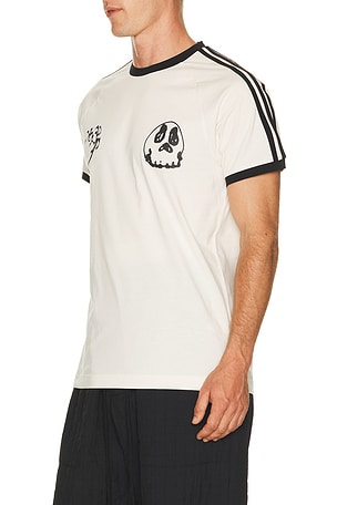 Y-3 camiseta gfx en color blanco