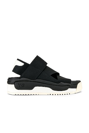 Y 3 Yohji Yamamoto Hokori Sandal in Black REVOLVE