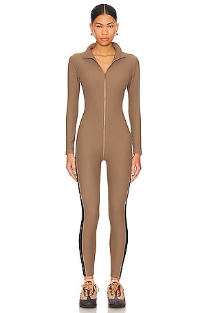 YEAR OF OURS Thermal Ski Onesie in Taupe
