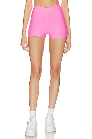 Dupe High Waisted Athletic Shorts- Pink