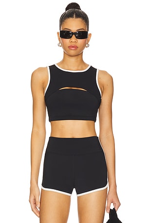 Two Tone Cut Out Sports Bra YEAR OF OURS