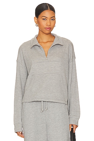 PISTOLA, Zoe Relaxed Polo Sweater in Sand Shell