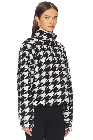 YEAR OF OURS Lucia Half Zip Sweatshirt in Black,White