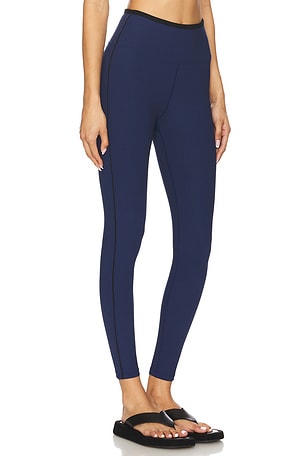 YEAR OF OURS Ribbed Track Legging in Navy. Size S. Also