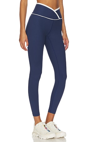 YEAR OF OURS Ribbed Two Tone Veronica Legging in Navy