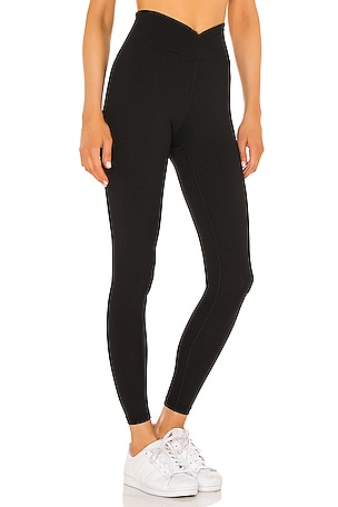 YEAR OF OURS Veronica Ribbed Legging in Black. Size M. Also