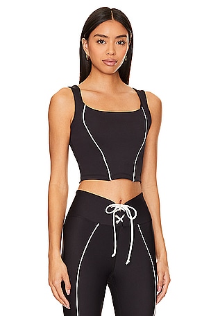 YEAR OF OURS Corset Tank in Black