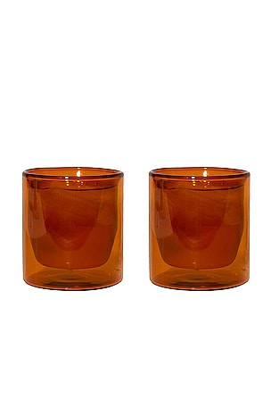 Double-wall Glass 6oz Set In Amber YIELD