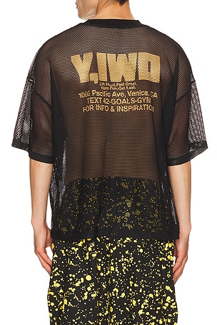 Y,IWO Big Boy Club Mesh Tee in Black