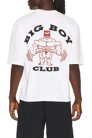 Y,IWO Big Boy Club Crop Tee in White
